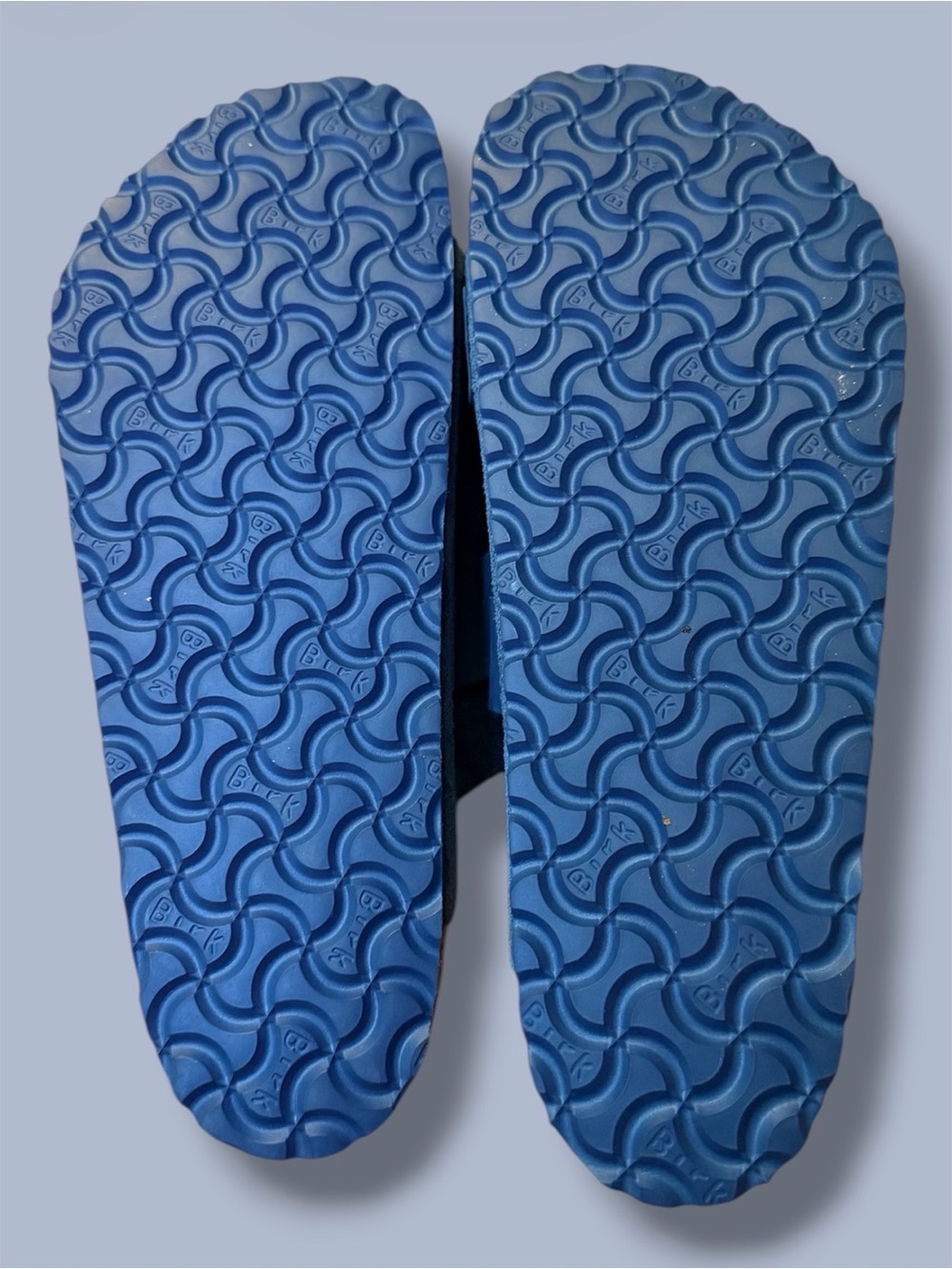 New! Birkenstock Blue Suede Two-Strap Sandals (44) (285) (US11) (No Box) - Picture 9 of 10